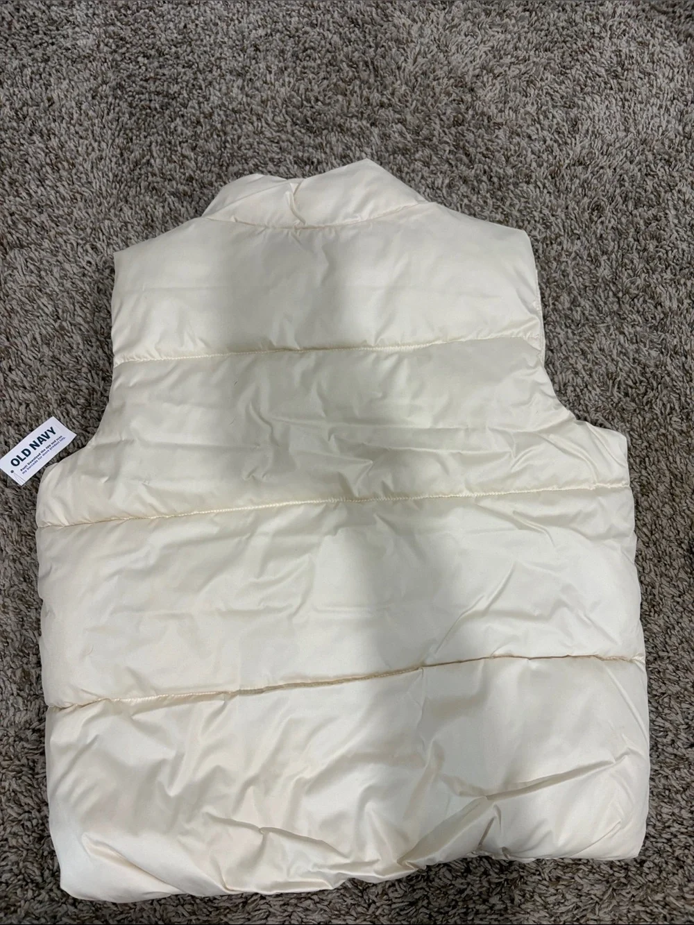 Old Navy Cream Puffer Vest